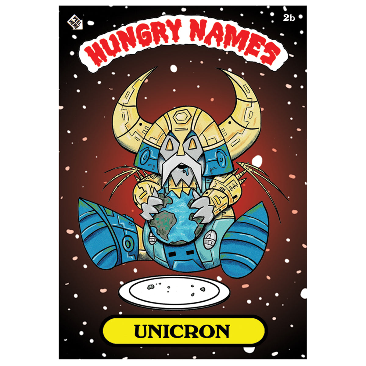 Hungry Names Unicron 3"x 4" Premium Vinyl Sticker