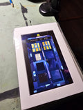 Doctor Who Tardis Comic Book Collage 4x6 Postcard 5x7 Matted