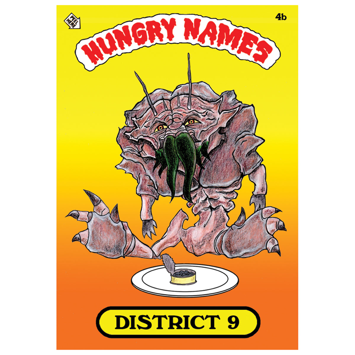 Hungry Names District 9 3"x 4" Premium Vinyl Sticker