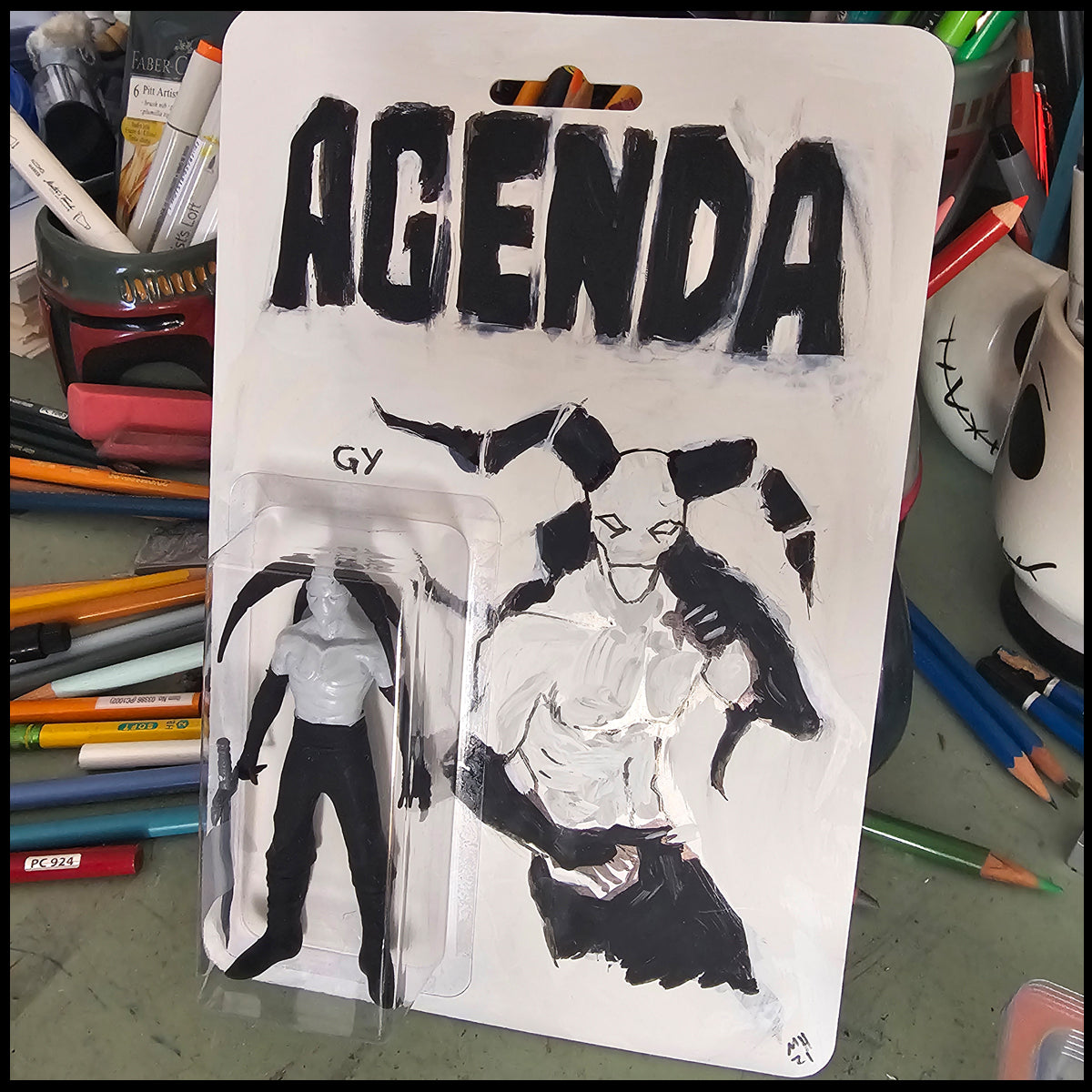 AGENDA Custom Painted 3D Printed Carded Action Figure 1/1 Fists