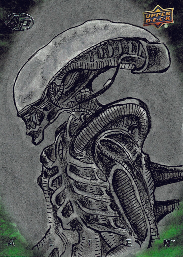 Alien Art Sketch Card by Upper Deck Xenomorph Detail ACEO ACT 2017 Artist Proof AP