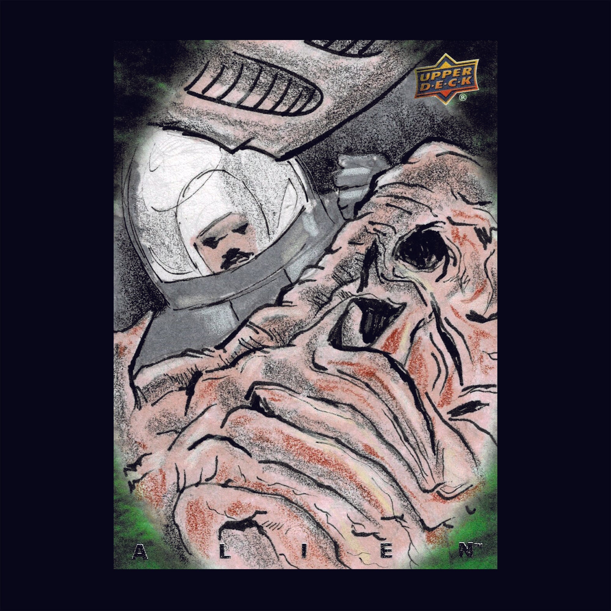 Alien Art Sketch Card by Upper Deck Space Jockey ACEO ACT 2017