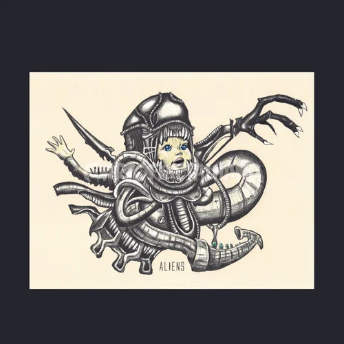 Aliens 8 1/2 x 11 Fine Art Print