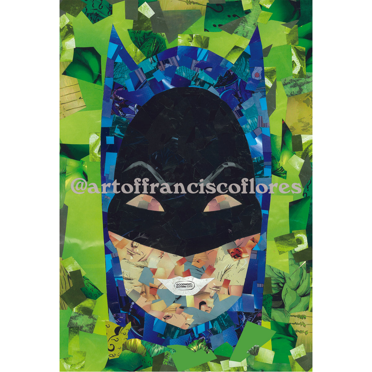 Batman Adam West Comic Book Collage 4x6 Postcard