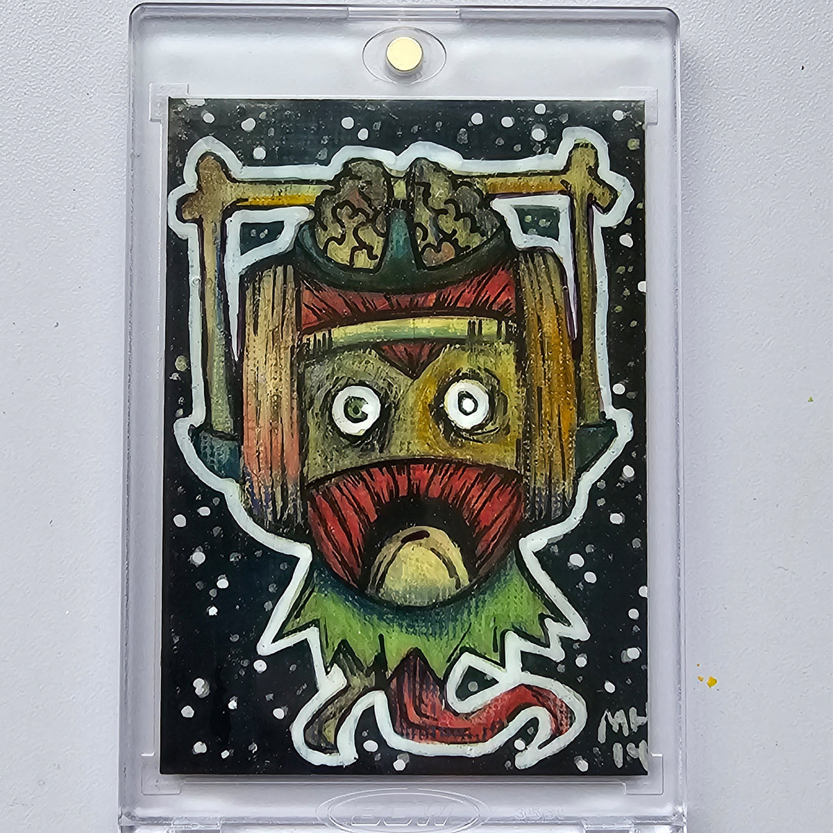 CyberNeomorph Mixed Media Sketch Card