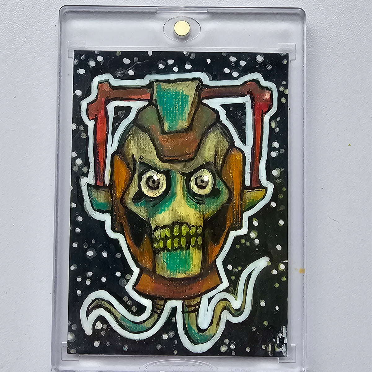 Cyberman Mixed Media Sketch Card
