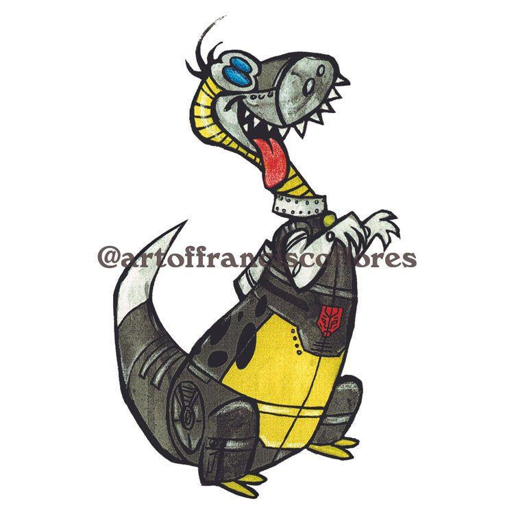 Dinobot 4" Cut to Shape Premium Vinyl Sticker