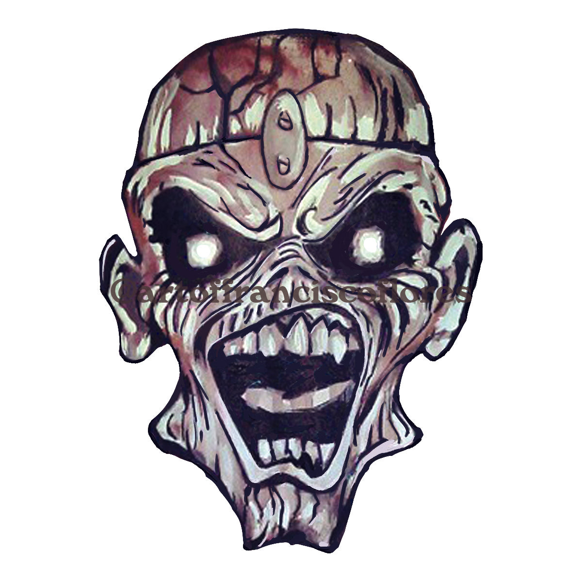 Ed the Head Iron Maiden 4" Cut to Shape Premium Vinyl Sticker