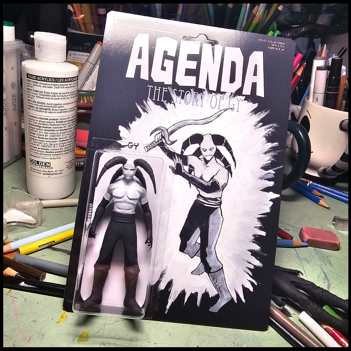 AGENDA The Story of GY Custom Made 3D Printed Carded Action Figure