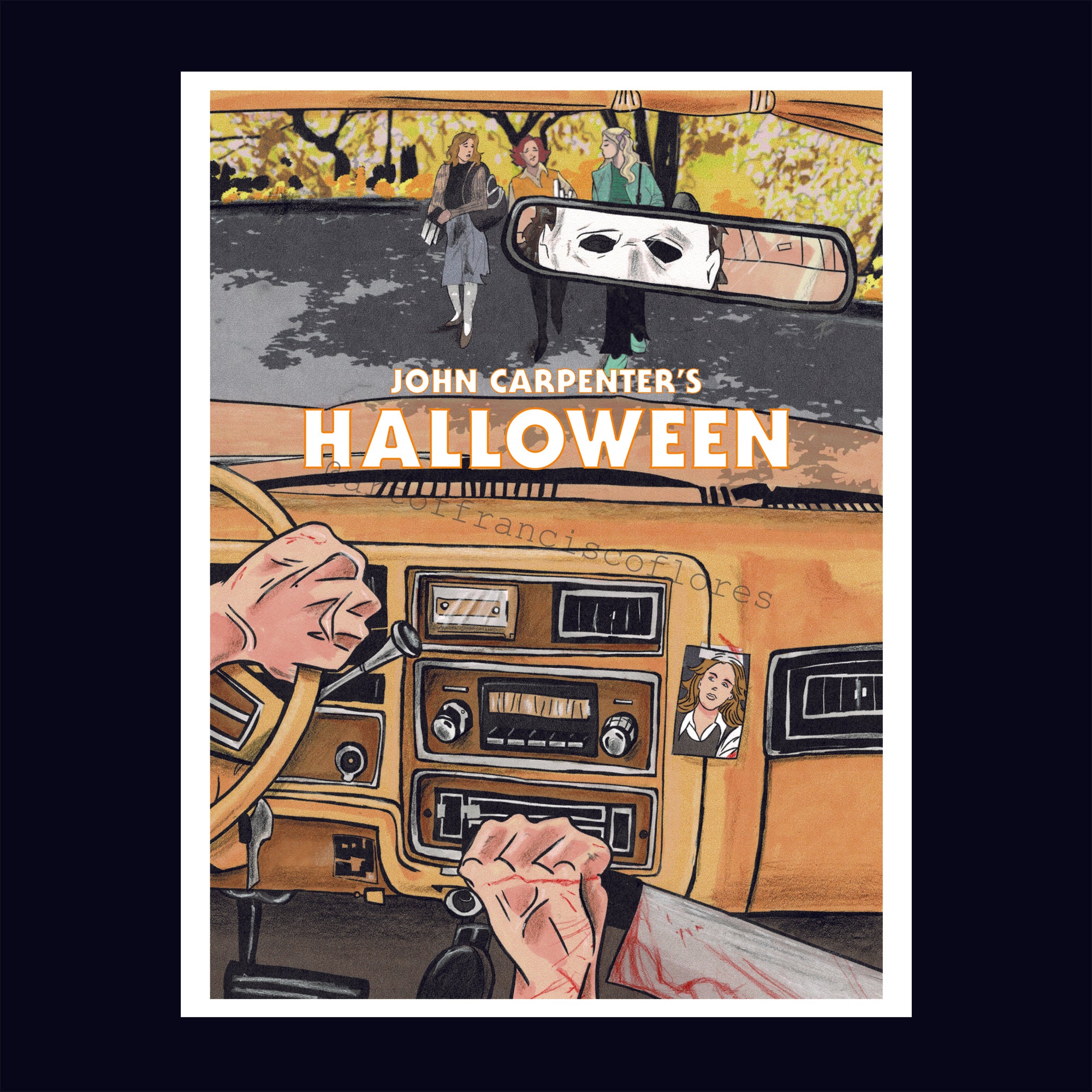 Halloween 8 1/2 x 11 Velvet Art Print