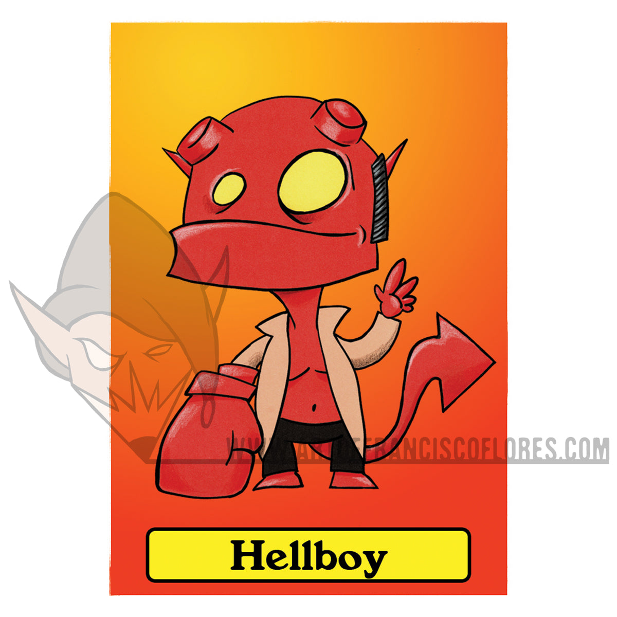 Hellboy 2.5" x 3.5" Sticker Premium Vinyl Sticker