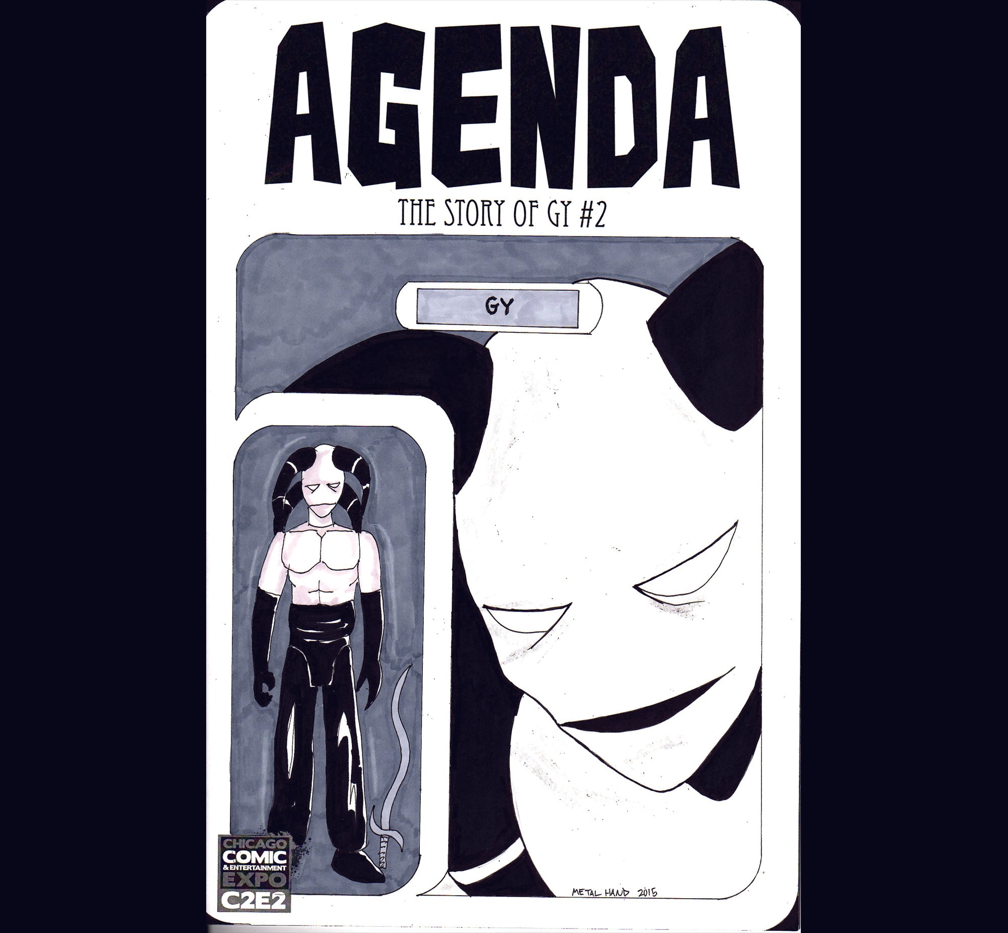 AGENDA: The Story of GY Issue #2 "Action Figure" Sketch Cover