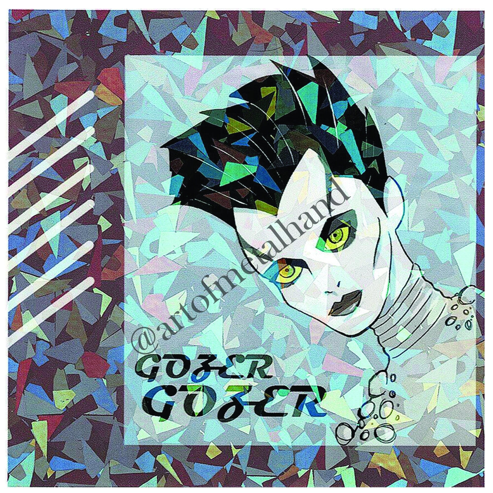 Ghostbusters Gozer 4"x4" Cracked Ice Holo Sticker from Official Artbook