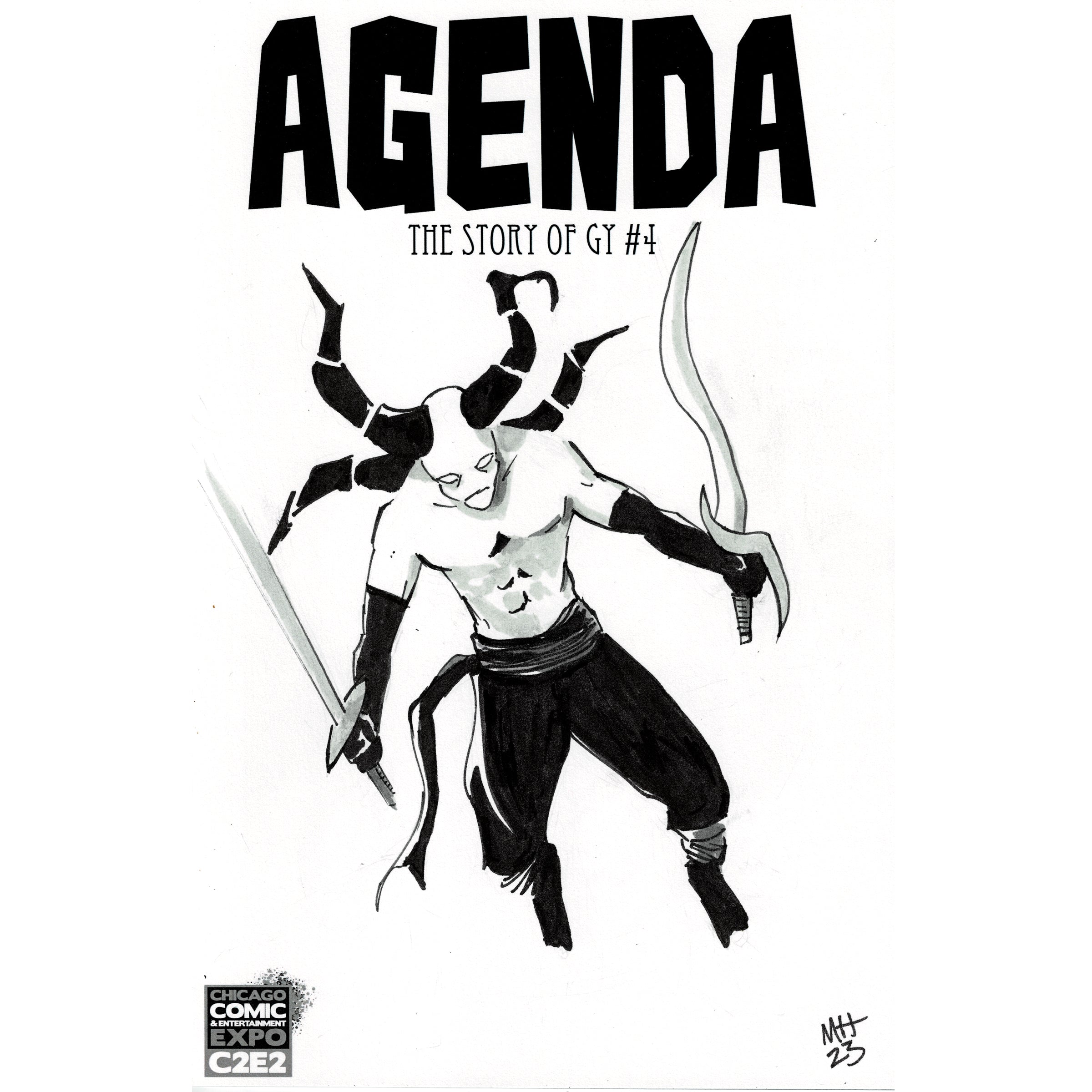 AGENDA: The Story of GY Issue #4 'Two Swords' Sketch Cover